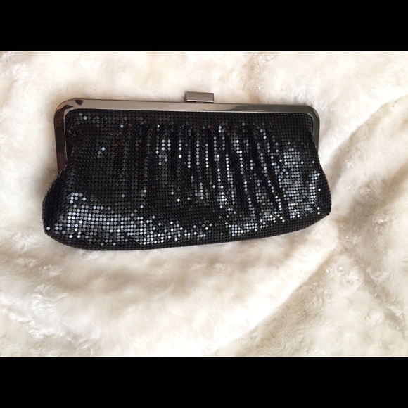 Black light weight metal mesh handbag cocktail clutch purse - Picture 4 of 5